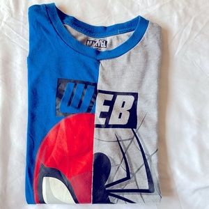 MARVEL SPIDER-MAN KIDS M T-SHIRT BLUE, RED, GREY